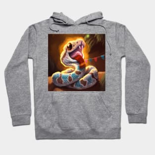 Cute Rattlesnake Drawing Hoodie